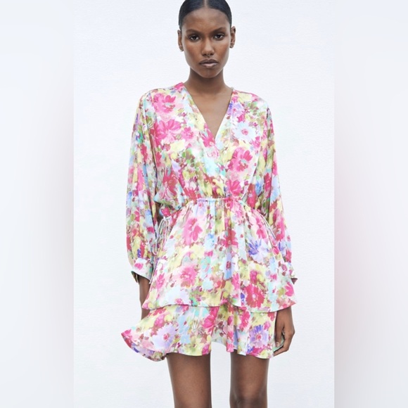 ZARA | FLORAL PRINT DRESS - Picture 2 of 8